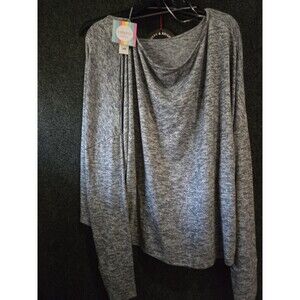 Cabana by Crown and Ivy Oversized Gray Tunic Top Size xl Stretchy